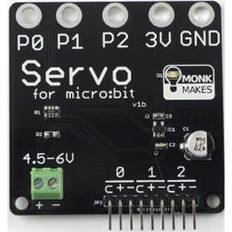 MonkMakes servokort till BBC micro:bit, för 3 servon - Styr tre servon oberoende av varandra