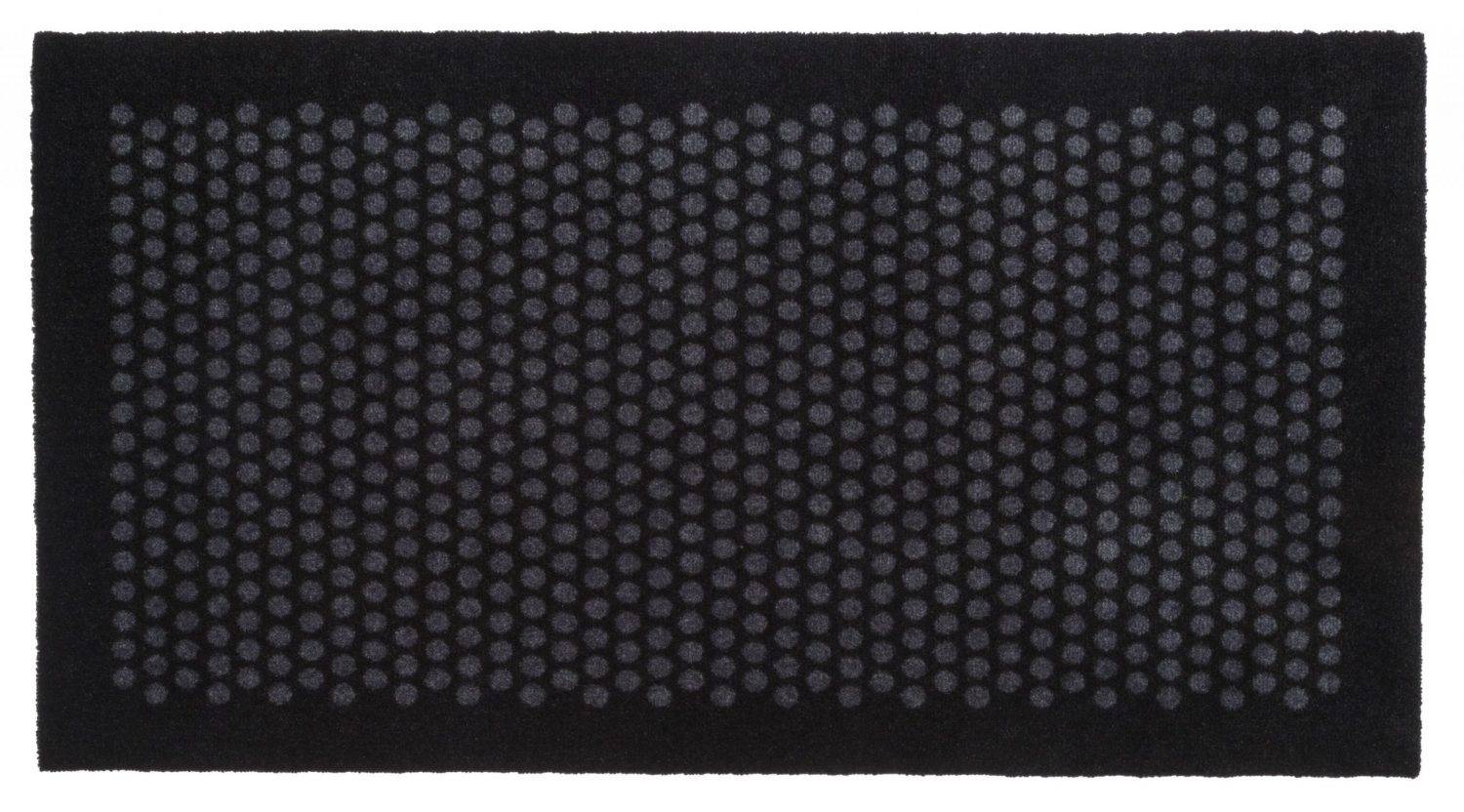 Dot Gulvmåtte/Løber -Sort/Grå - Tica Copenhagen - 60x90 cm.