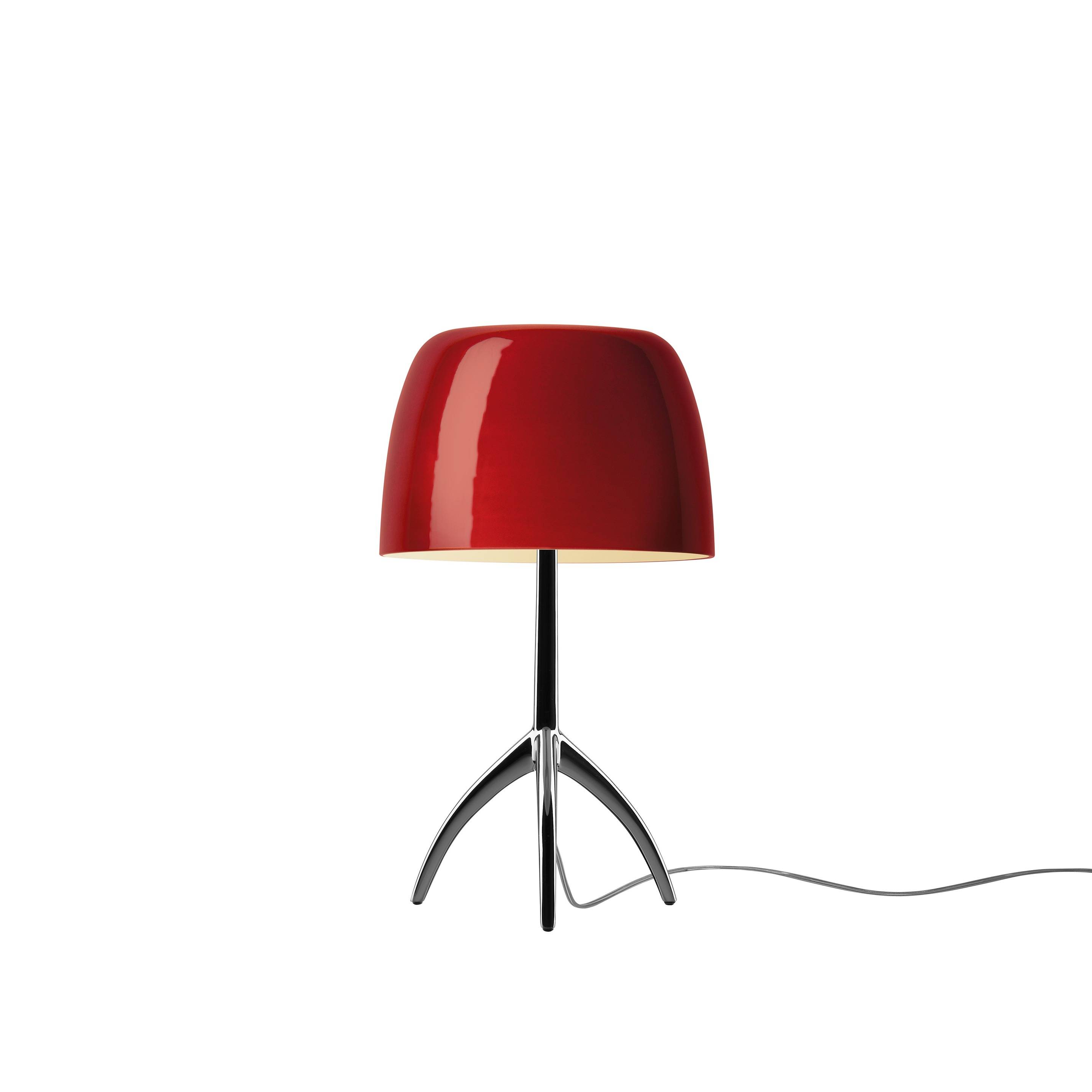 Lumiere Piccola Bordlampe m. dimmer - Cromo nero/Ciliegia - Foscarini.