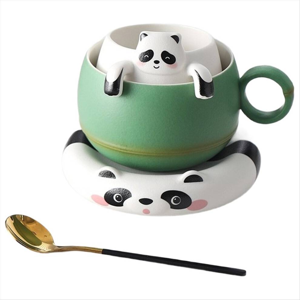 Bambus Panda Filter Teseparator Kop Japansk Te Krus med Infuser Husholdning Temaskine Kontor Vandkop Tesæt Gave