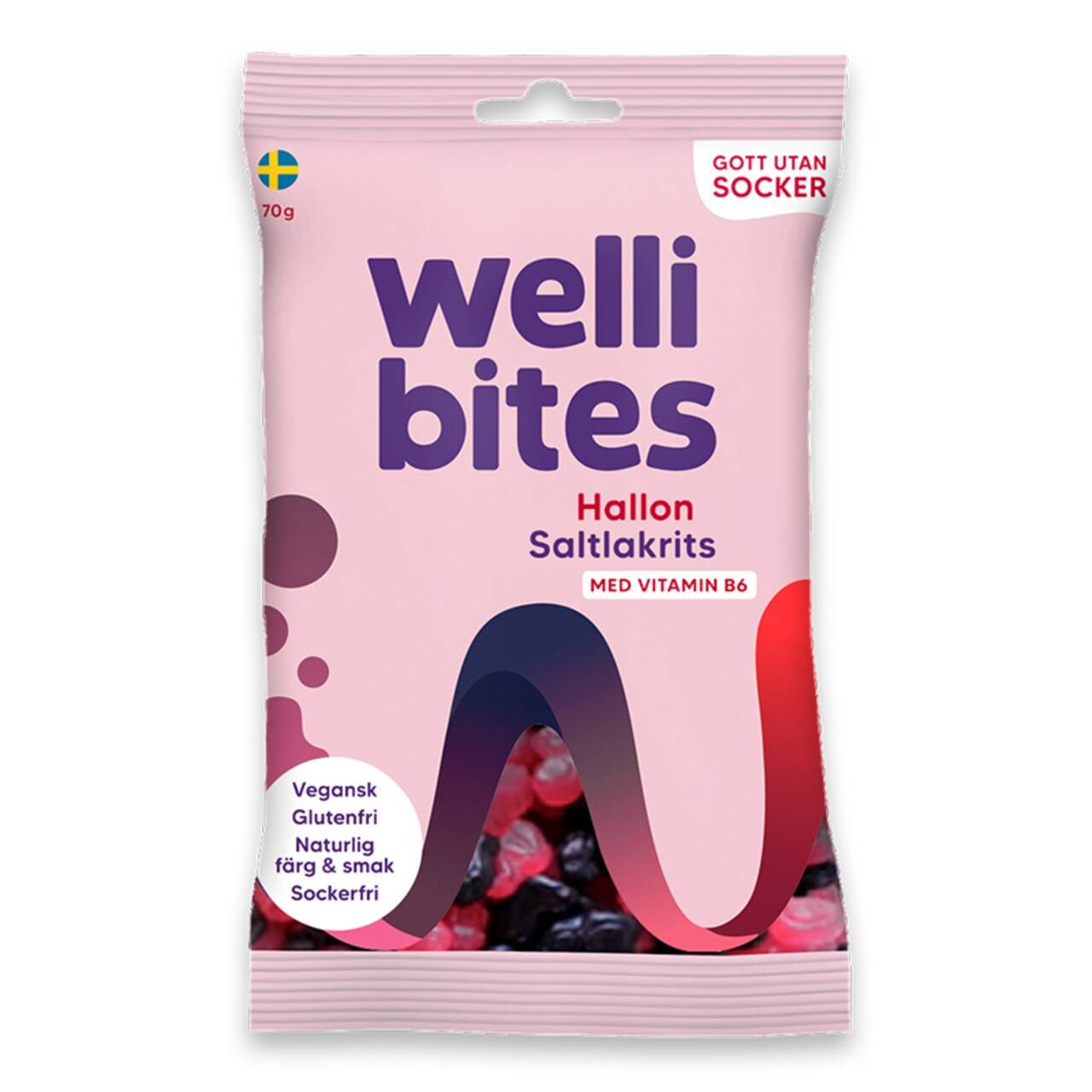 Wellibites Hallon&Saltlakrits 70g