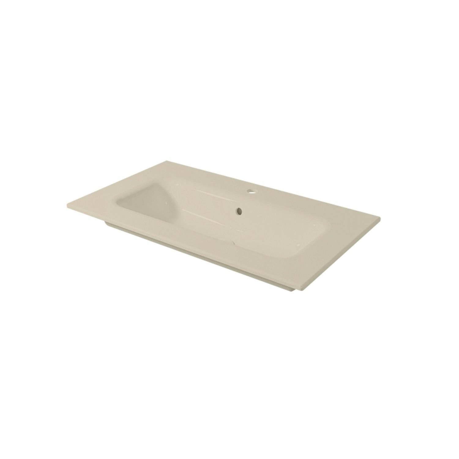 Enkelhandfat Miller Badrum Edge Porslin Bredd: 810 mm, Cotton Cream