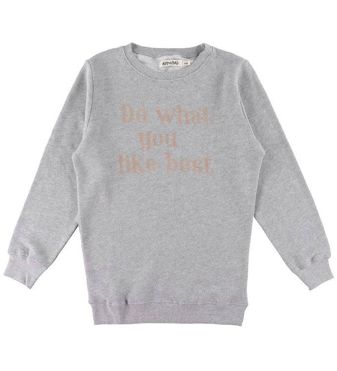 Add to Bag Sweatshirt - Grå m. Tryck - Add to Bag - 16 år (176) - Sweatshirt