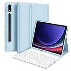 Fodral för tangentbord för Samsung Galaxy Tab S9 Ultra 14.6-tums 2023 (SM-X910/X916B), Slimmat fodral med avtagbart Bluetooth 5.0-tangentbord med S Pen-hållare