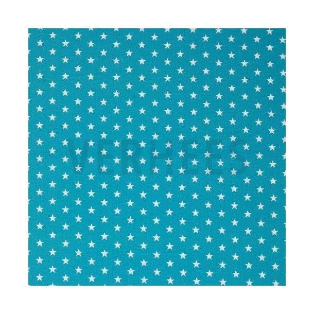 Poplin Petit stars Turquoise