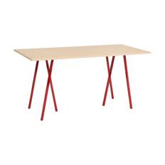 HAY Loop Stand incl. support matbord 92,5x200 cm Maroon red-clear lacq. oak - Röd