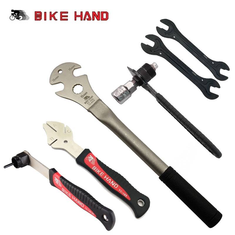 Cykel svänghjul kedja isärtagning skiftnyckel cykel reparationsverktyg fotpedal skiftnyckel cykel bromsskiva justeringsverktyg korrigeringsverktyg - Tl -152