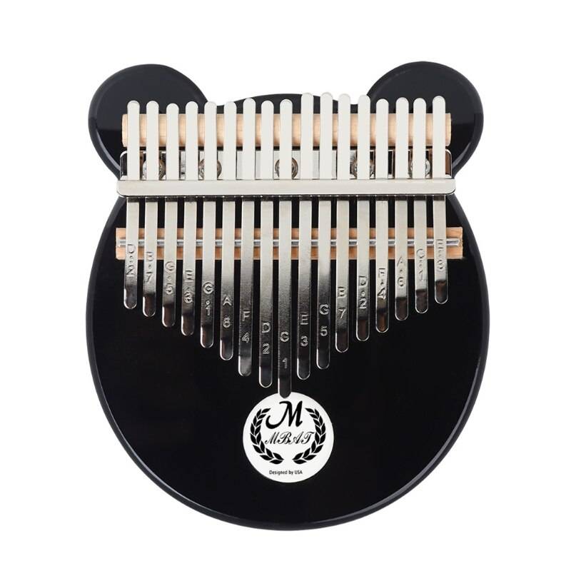 17 nycklar eq kalimba tumme pianolänk högtalare elektrisk pickup kabel 17 nycklar kalimba musikinstrument och märke - Svart
