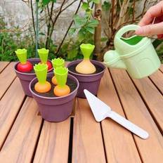 14 st Barnskyffel Plantering Sprinkler Plantering Lek Husleksaker Lek Sand Rädisor Krukset Strandsand Lekset - Perfekta utomhusleksaker för barn Jul, - Brun (En-Storlek)