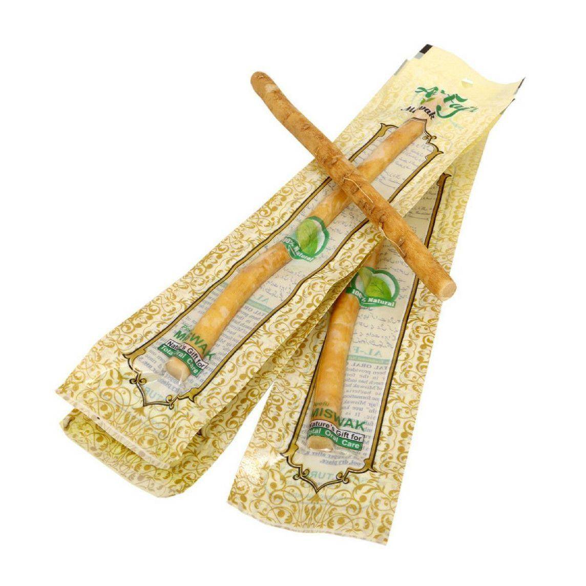 Miswak tandborstpinnar (10 st), Miswak tandborste, Al Fajr beige