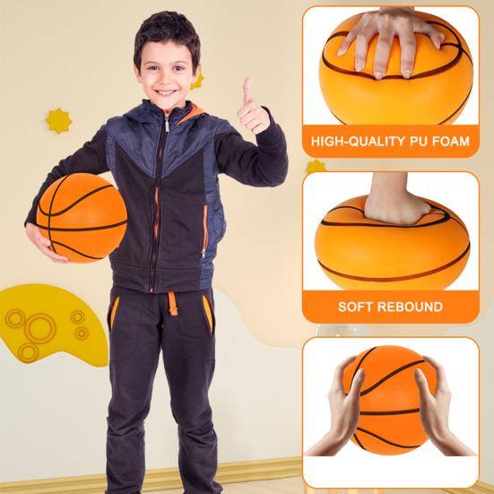 Silent Basketball Set Indoor Dribble Dream Silent Basketball Noiseless Foam Ball för inomhusaktiviteter Lättvikt Bra presentalternativ orange