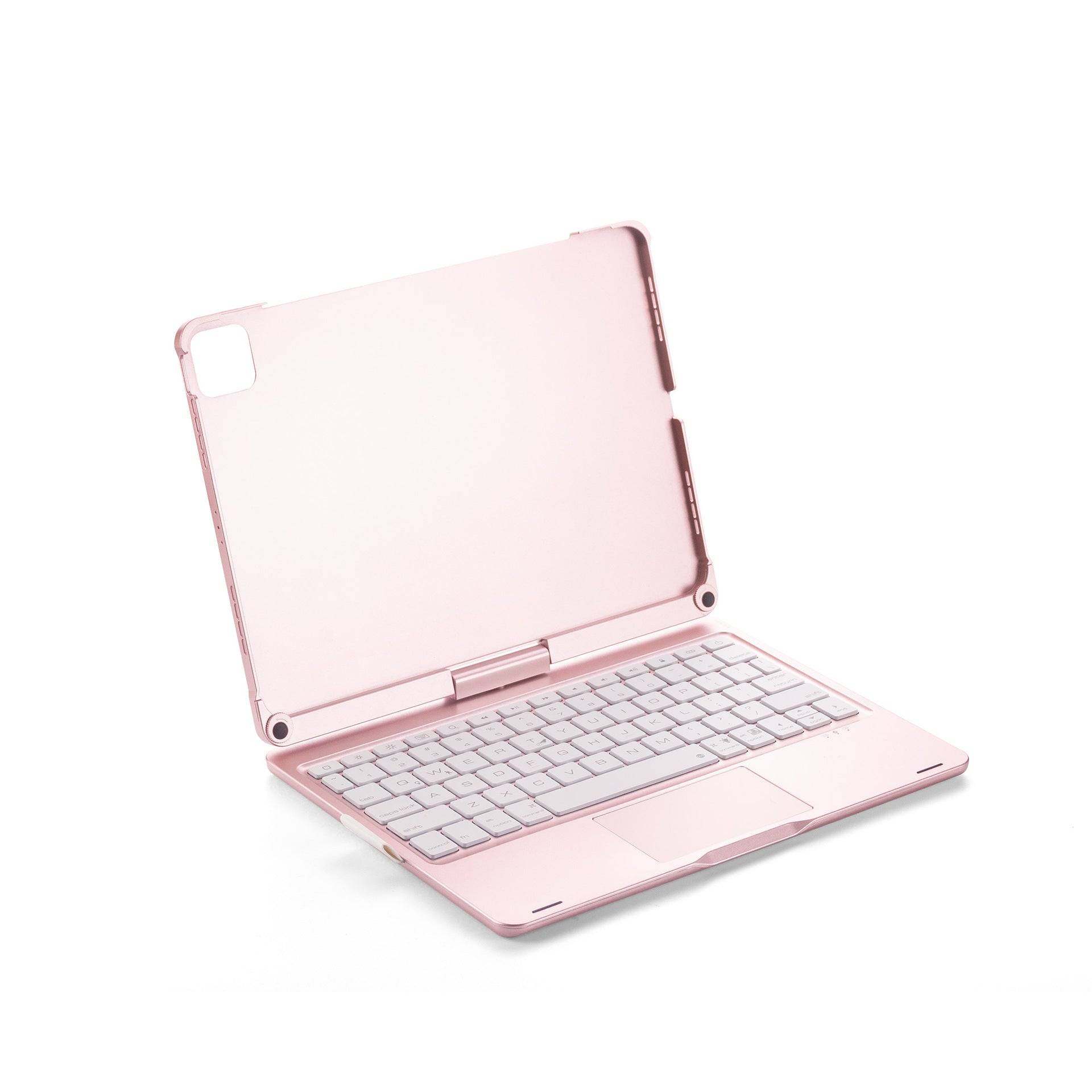 12.9 Inch Wireless Backlit Touch Rotary Bluetooth Keyboard - Rose Gold / IPadAir4 10.9inch11inch