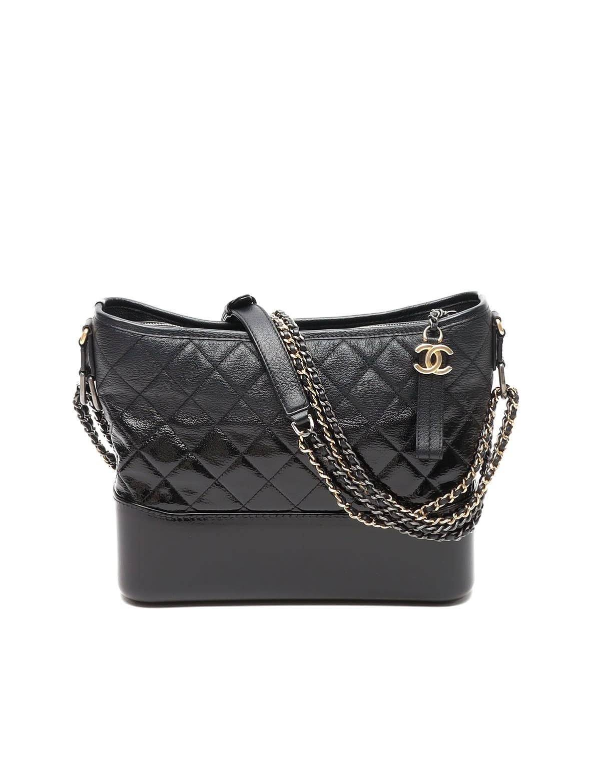 Chanel Medium Gabrielle Patent Bag - Black - One Size