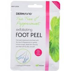 DermaV10 Exfoliating Foot Peel Tea Tree & Peppermint 1 par