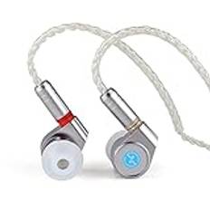 Linsoul Uppgraderad 2022, TIN HiFi T2 2DD, 10 mm, DLC, dynamisk drivrutin, in-ear-monitor hörlurar med avtagbar 2 stifts silverpläterad kabel på 0,78 mm, aluminiumhål för audiofil, DJ, musiker