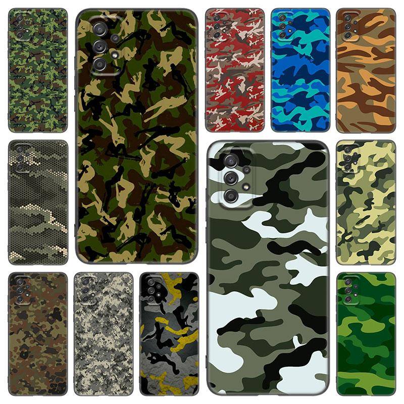 Kamouflage Camo Armé Telefonskal För Samsung Galaxy A21 A30 A50 A52 S A13 A22 A32 A33 A53 A73 5G A11 A12 A31 A51 A70 A71 A72