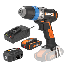 Worx WX178 20V PowerShare AiDrill Bore-/skruemaskine med 2,0Ah batteri, lader og USB