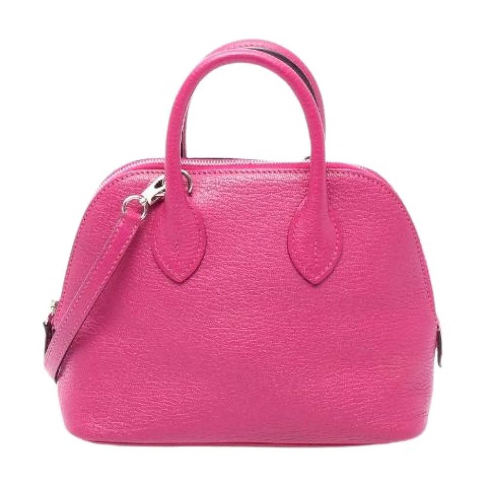 Hermès Vintage Pre-owned Bolide 1923 Mini Rose Purple Håndtaske - Vintage - Dame - Lyserød - ONE SIZE - Uld