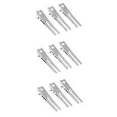 POPETPOP 3 Set Metall Alligator Hårklämmor Dubbla Stift För Hårstyling Clips Halloween Alligator Clip Salon Använd 50st*3