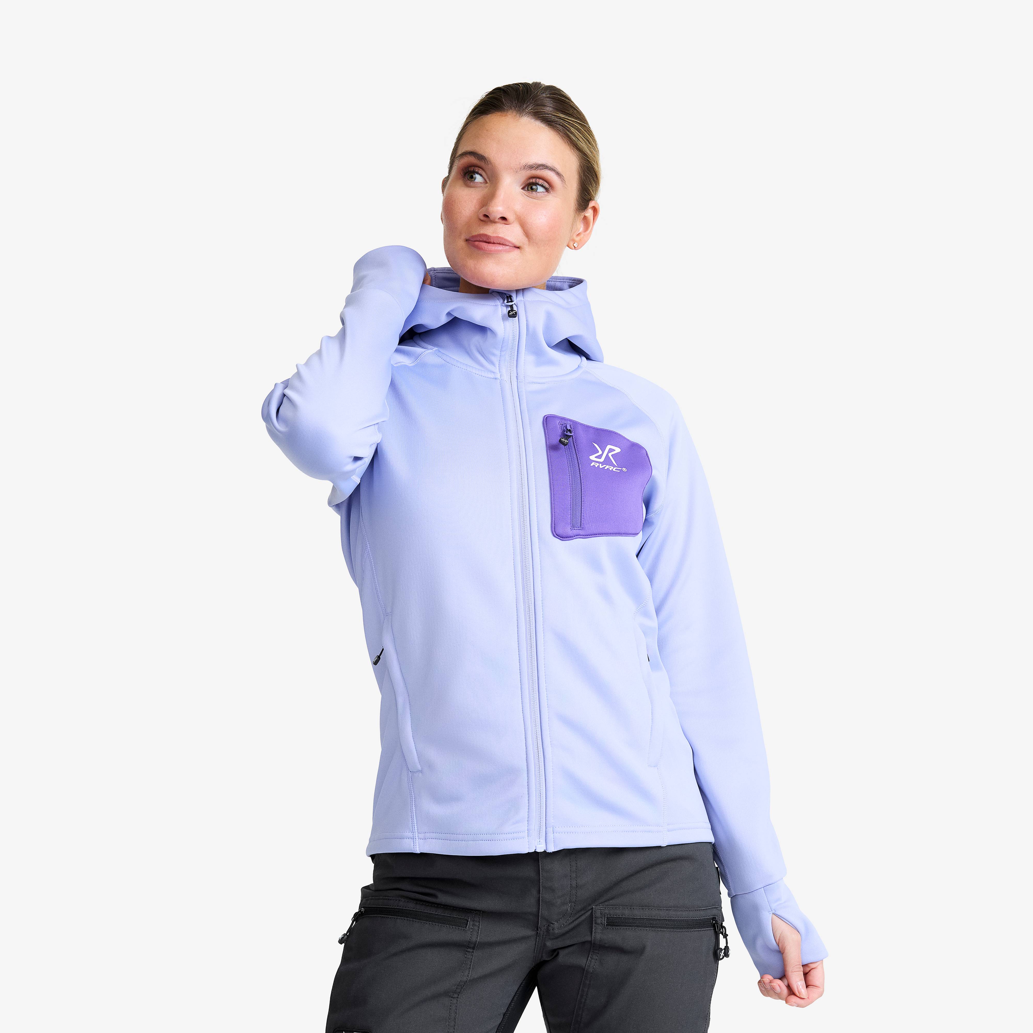 Evolution Stretch Fleece Hoodie Dame Bright Lavender, Størrelse:2XL - Dame > Overdele > Fleece & Midlayers