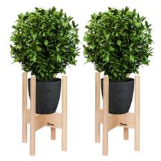 Blomkrukhållare 2-pack trä