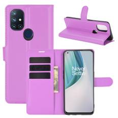 OnePlus Nord N10 5G - Læder cover / pung - Lilla
