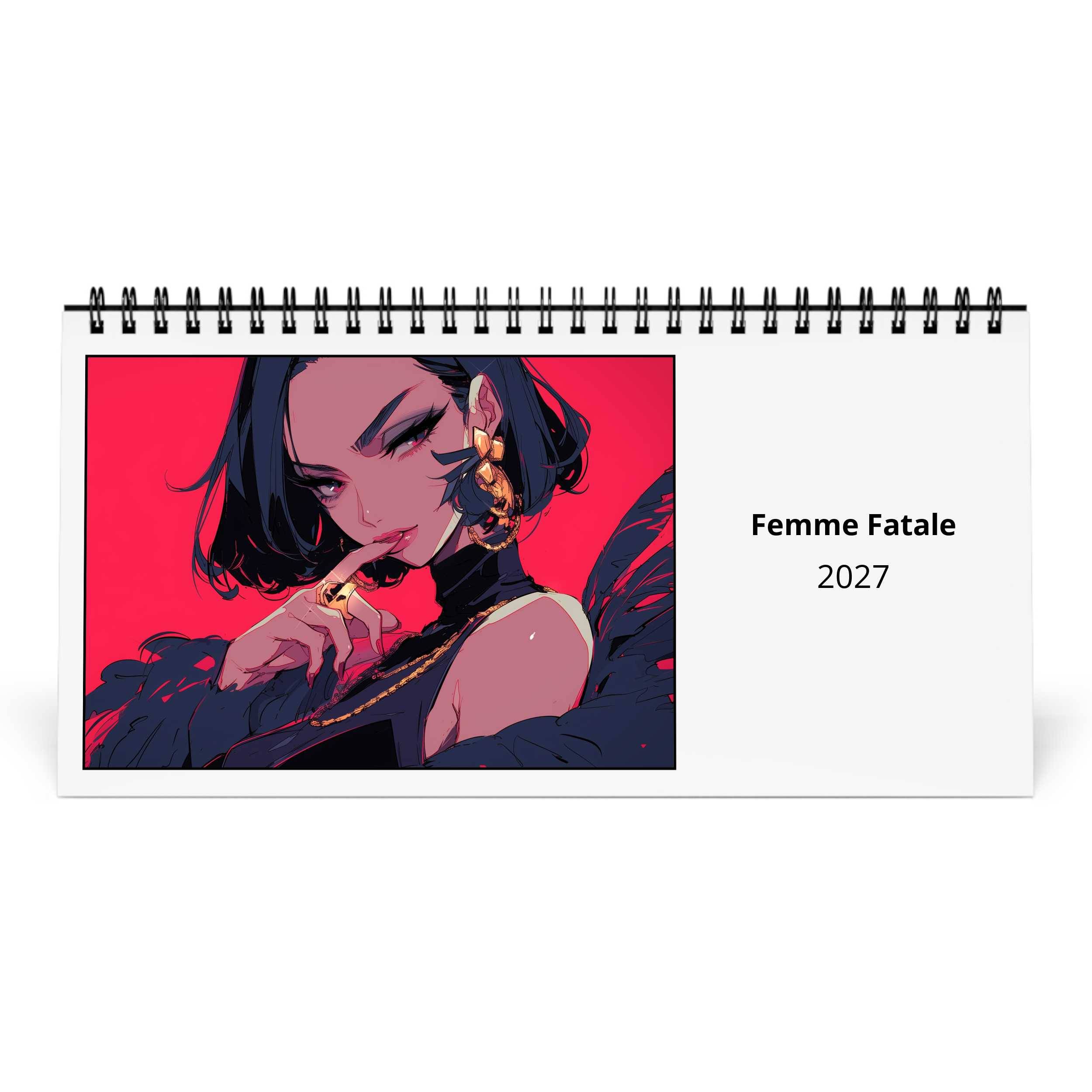 Femme Fatale 2027 Skrivebordskalender.