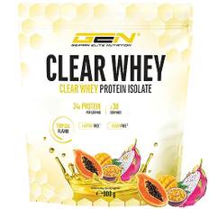 Clear Whey Isolate Proteinshake - Fruchtig & erfrischender Eiweiß-Shake - Hochwertiges Molkenprotein-Isolat (1x 900 g, Tropischer Punsch)