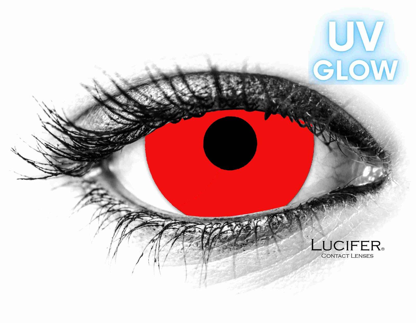 GLOW RED UV MINI SCLERA Contact Lenses