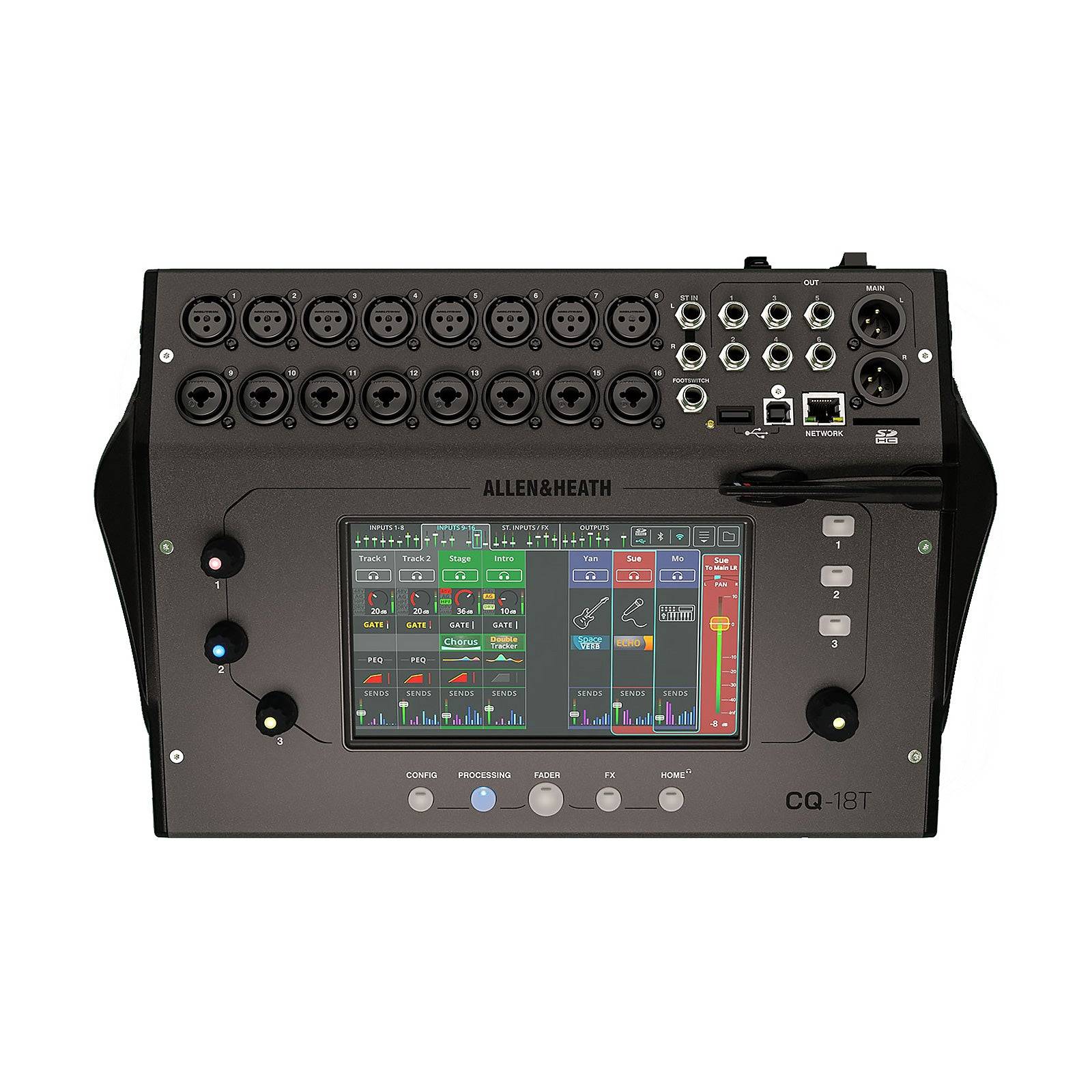 CQ-18T digitalmixer, 16 Mic/Line 6 Aux