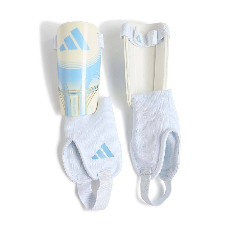 adidas Benskydd Messi Match El Ultimo Tango - Vit/Halvblå Burst/Guld Barn - ['Vit', 'Blå'] (Kids M: 120-140 cm)