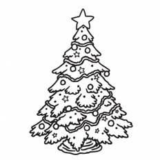 Embossing Folder A6 - Christmas Tree Decorated - Vaessen