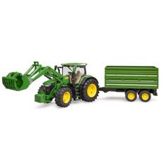 John Deere 7R 350 traktor m/frontlæsser og tipvogn 1:16 Bruder