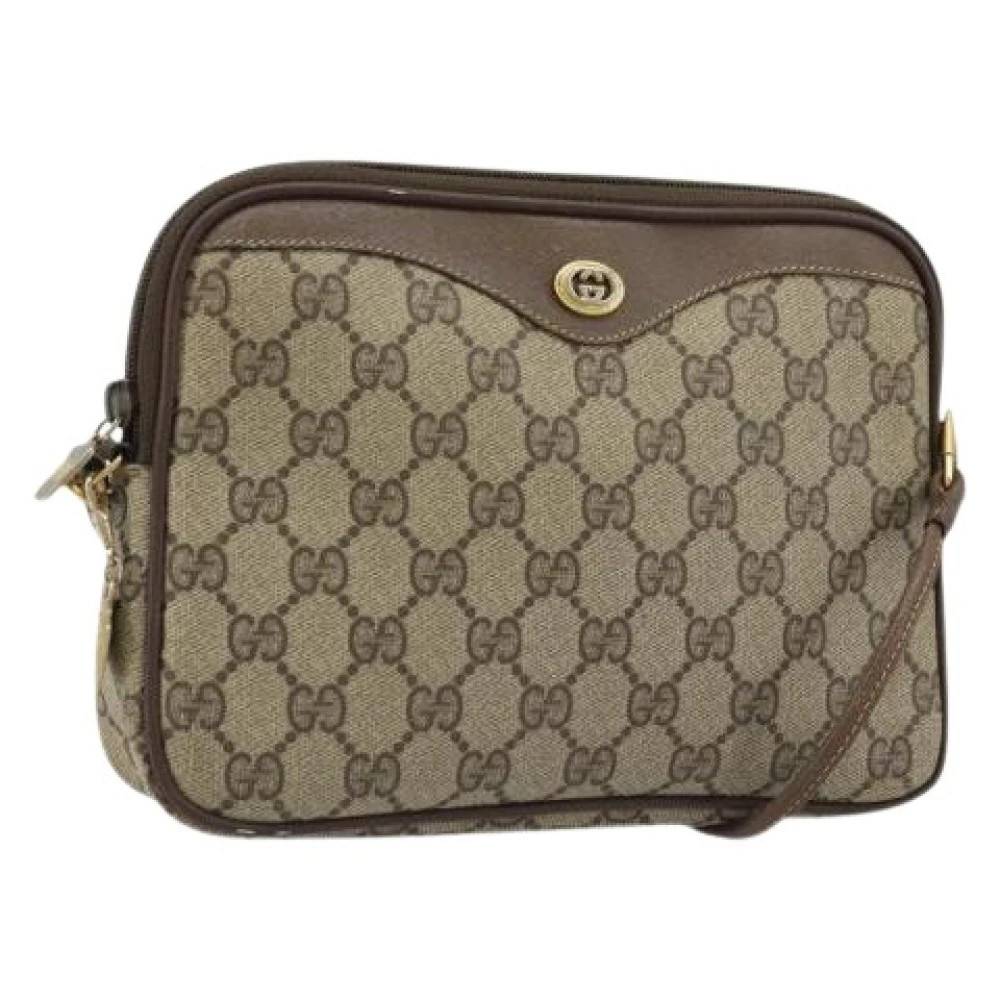 Gucci Vintage Pre-owned Vintage GG Canvas Skuldertaske - Vintage - Dame - Beige - ONE SIZE - Uld