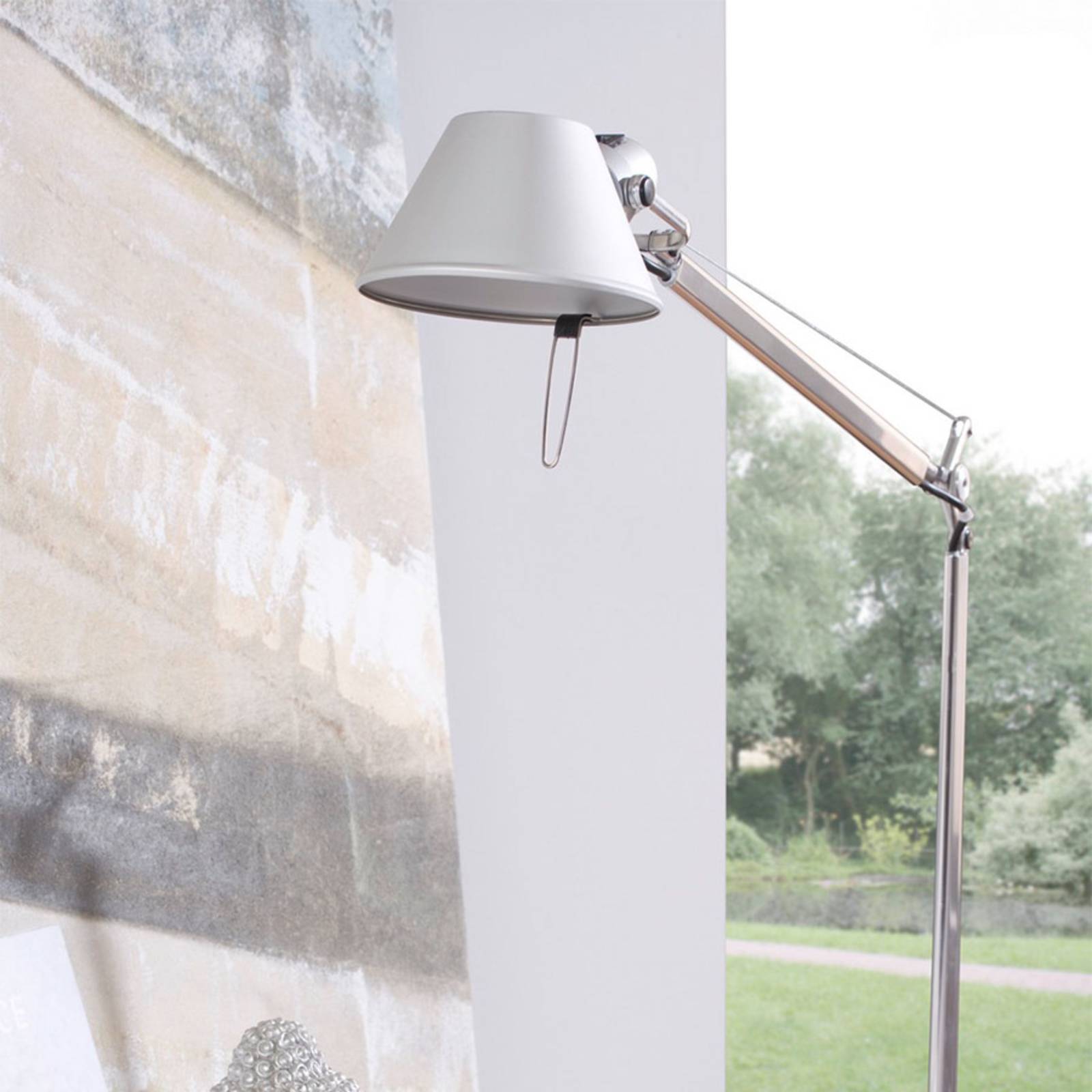 Artemide Skrivbordslampa Tolomeo, dimbar, Aluminium / grå / zink, Arbetsrum / kontor, Aluminium / grå / zink, Design, Bordslampa