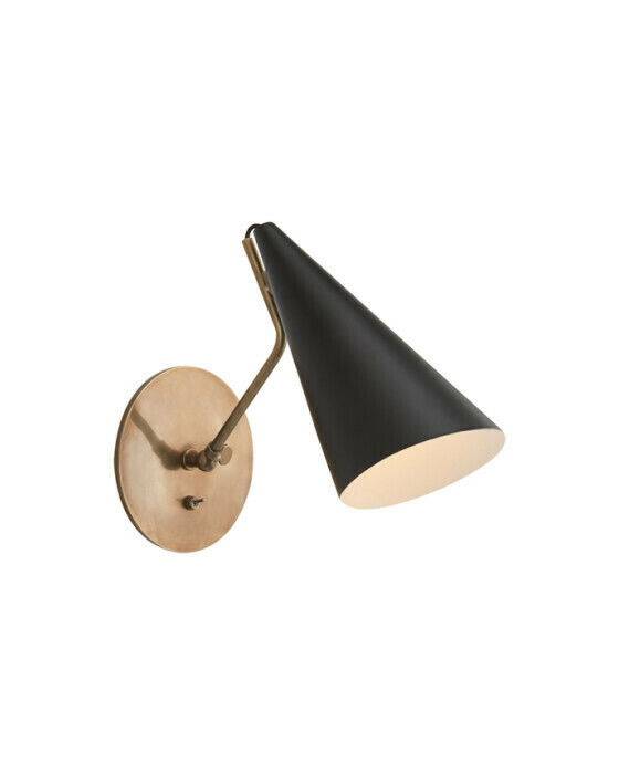 Clemente Wall Light Antique Brass/Black