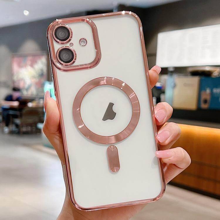 Electroplating MagSafe Phone Case for iPhone - For iPhone 17 / Pink