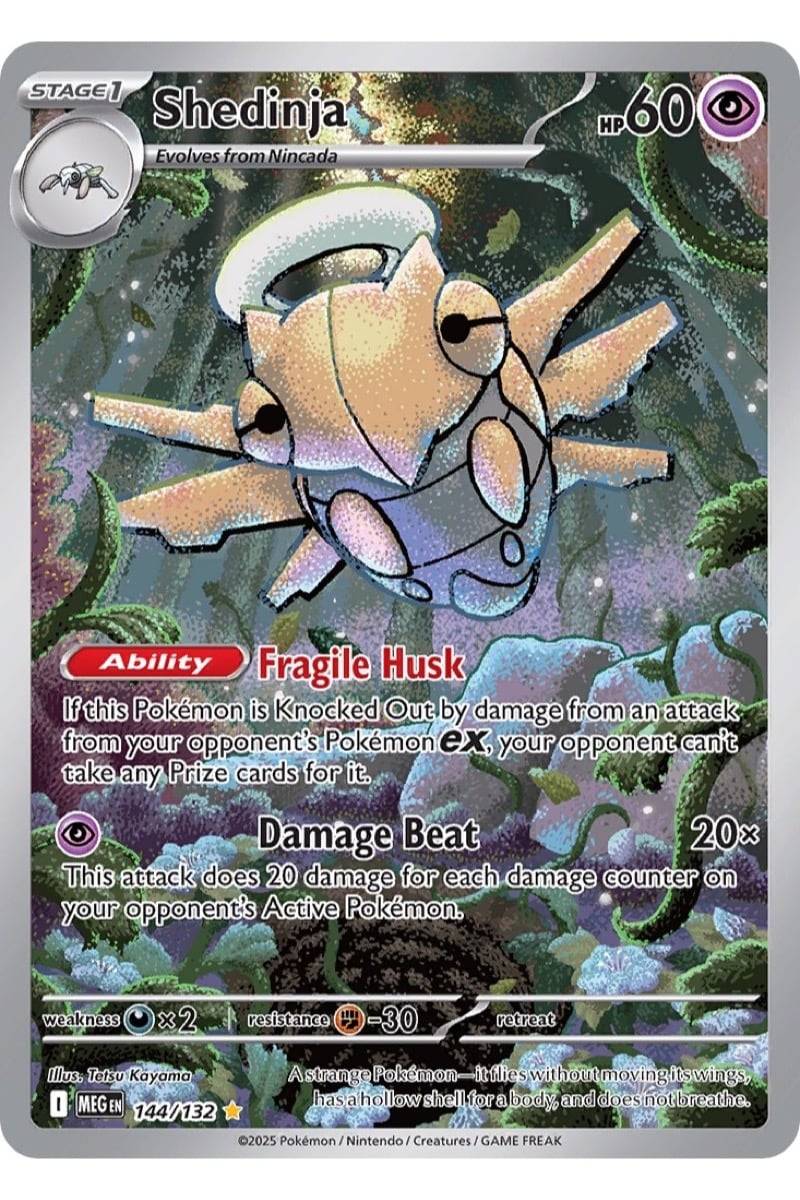 Pokémon Shedinja 144/132 Mega Evolution - Pokemon kort - Pocket Monster.