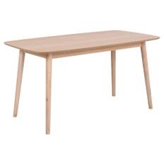 Vornæs spisebord 150 x 80 cm i hvidpigmenteret egefiner med ben i massiv ege træ.