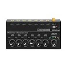 WANGCL Ljudmixer ultrakompakt metall lågt brus 6 kanaler stereo linje mixer för levande hemmastudio inspelning