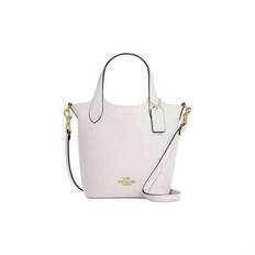 COACH Hanna 17 Magnetic Clasp Opening And Closing Brand Logo Bucket Bag Single-Shoulder Handbag Small Size For Women White CR168 - White