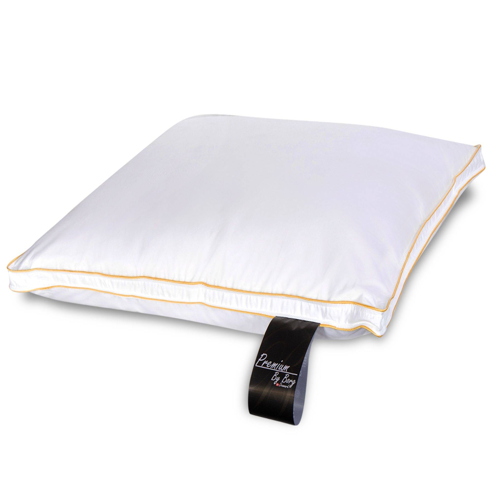Hovedpude med moskusdun - Høj fyldig pude - 3 kammer dunpude - 60x63 cm - Premium By Borg