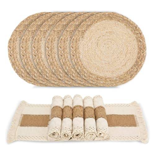 Zology Tischsets 6er-Set mit Rundes Platzset und Tischuntersetzer