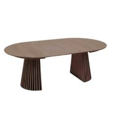 Måne Lamel Spisebord M.Tillægsplader - Smoked Eg Ø140-185-230 cm