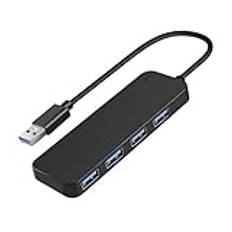 Zibeem 4 Port USB Hub för bärbar dator, USB 4 Port Hub Adapter | USB splitter för bärbar dator,USB Hub High Speed ​​Type-C splitter, multiport, bärbar USB splitter för datortillbehör