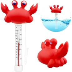 Flydende Pool Termometer, Letlæselig til Vandtemperatur med Snor til Udendørs og Indendørs Swimmingpools og Spabade