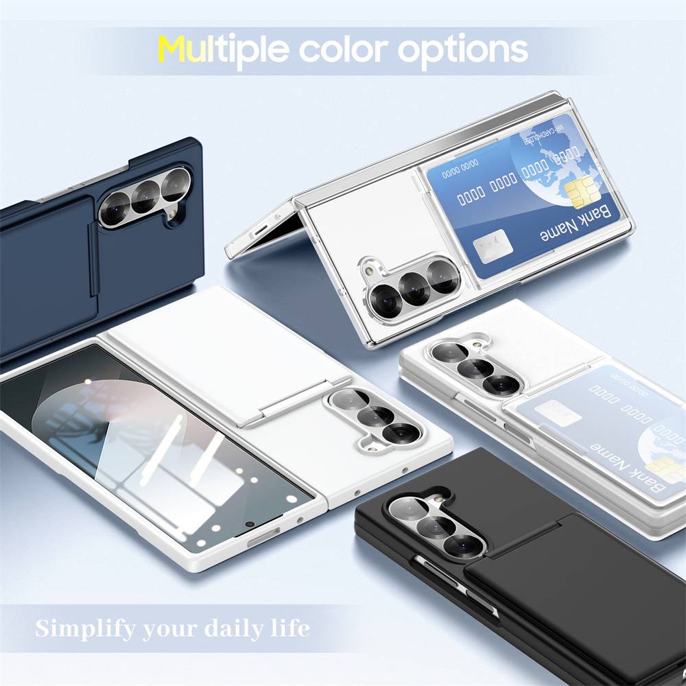 Ultra Thin PC Hard Matte Phone Case for Samsung Galaxy Z Fold 7 6 5 With Card Slot Holder Bags Cover