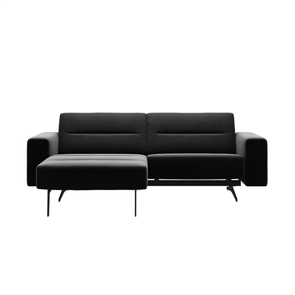 Stressless Stella sofa 1,25 pers.med chaiselong L227cm. VF - Sort Paloma læder