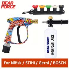 TEMU Pressure Washer Water Gun For Car Cleaning M22 Inlet Connector Nozzles Converter Connector For Nilfisk/for Stihl/for Gerni Pressure Washer