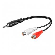 Minijack hun til 2 x phono han 1,4 m